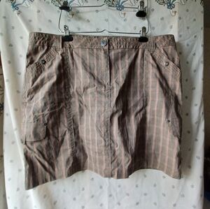 Addition Elle Grey/Brown Plaid Skort